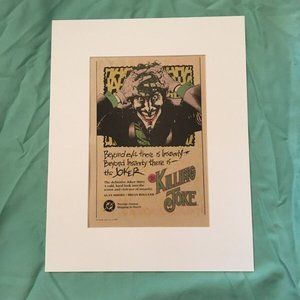 Batman Joker Killing Joke 1988 Advertisement Art matted Pop Gift DC Comics